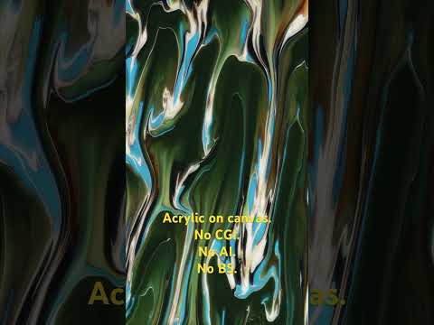 Acrylic on canvas. That’s the real thing. #fluidart