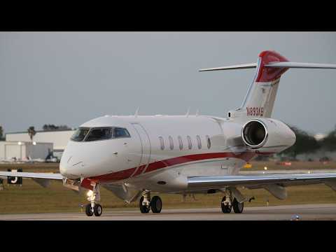 NAPLES AIRPORT PRIVATE JETS | Plane landing and takeoff video