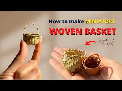 How to Make a Miniature Woven Basket  | Quick & Easy Tutorial for Beginners