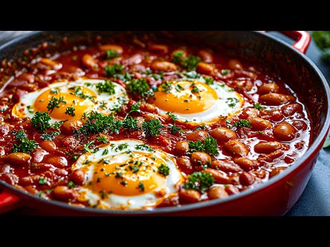 Irresistible bacon with beans!  They are so delicious!