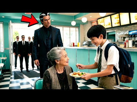 Сын официантки помогал старушке каждый день, пока не вошел Босс Мафии с десятью людьми в костюмах
