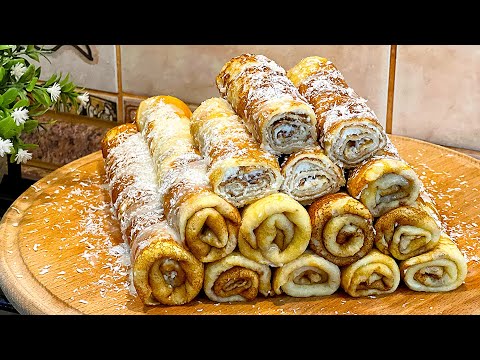 Вы будете готовить их снова и снова! Блинчики «РАФАЭЛЛО» с ПОТРЯСАЮЩЕЙ НАЧИНКОЙ!