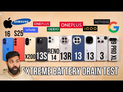 Vivo X200 FE / OnePlus 13s / Samsung S25 / iPhone 16 / Reno 14 / Nothing Phone 3 Battery Drain Test