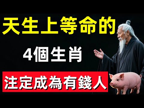 天生上等命的4個生肖，前有貴人，後有靠山，注定成為有錢人，家裏有的就要恭喜你了！#修行思維 #修行 #福報 #禪 #道德經 #覺醒 #開悟 #禅修