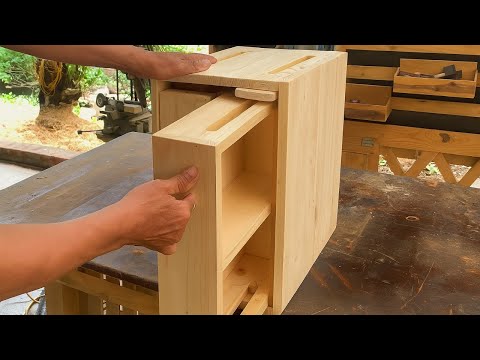 Creative Woodworking Ideas Of Carpenters // How To Make A Cabinet With A Unique Operating Mechanism