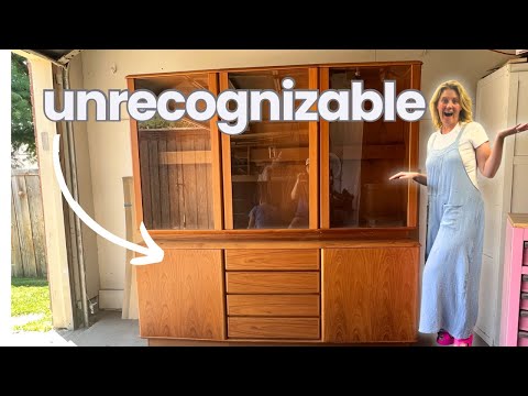 Thrift Store Hutch Makeover: DIY Furniture Flip Transformation | Furniture Upcycling | Thrift flip