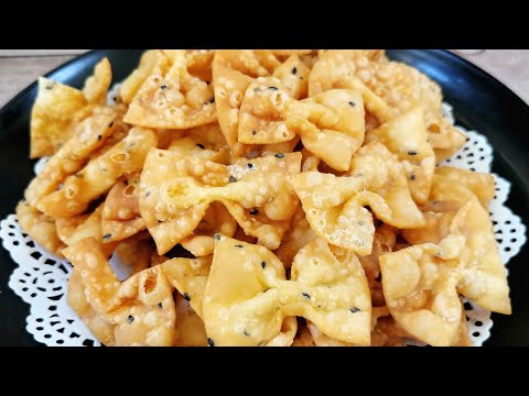 不整形的炸麻叶，一捏心都跟着碎，原来技巧在和面上，吃了真过瘾