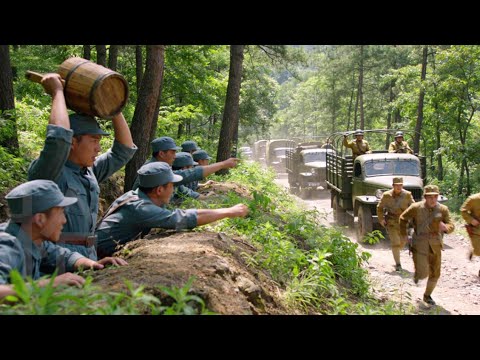 Arrogant Japanese marched out, only to be blown away by Eighth Route Army's self-made bucket bomb!