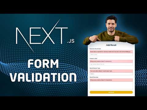 How to Validate Next JS Forms using Zod - NextJS Form Validation Tutorial