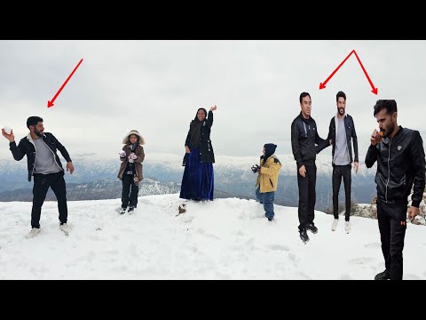 A pleasant day in the heart of the snowy mountains ❄️ | Ali Saleh's family fun
