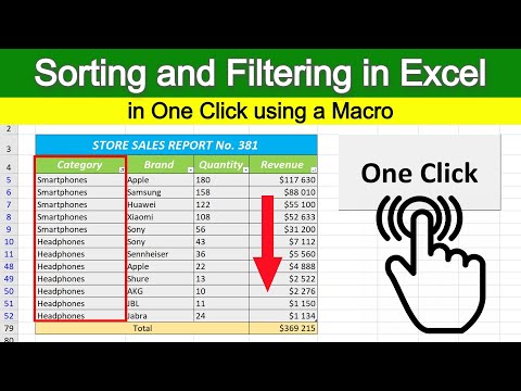 How to Sort and Filter Excel Data in just One Click