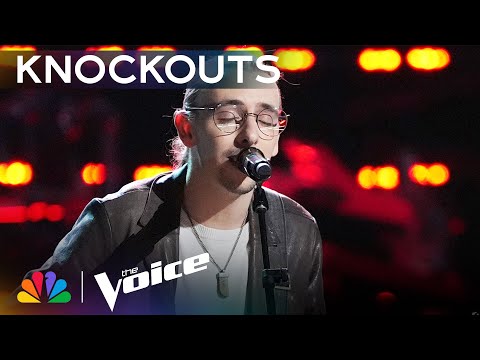 Ethan Eckenroad Shocks Coach Adam with Unexpected Version of "I Won't Back Down" | Voice Knockouts