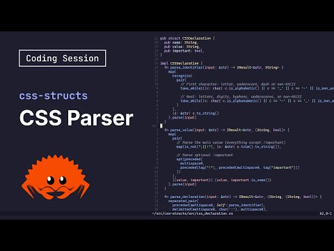 Building a CSS Parser in Rust 🦀 Coding Session
