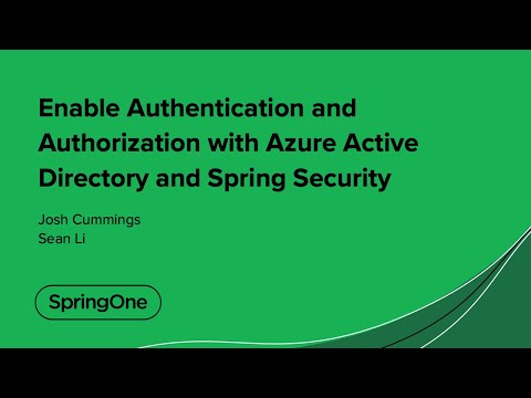 Enable Authentication and Authorization with Azure Active Directory and Spring Security