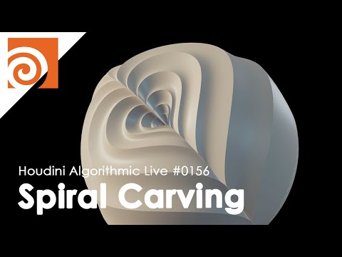 Houdini Algorithmic Live #156 - Spiral Carving