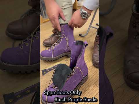 Sppn 8インチ パープルスェード試し履き風景