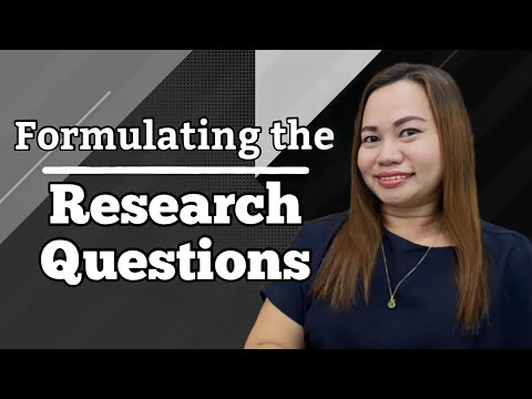 Formulating the Research Questions (STATEMENT OF THE PROBLEM)
