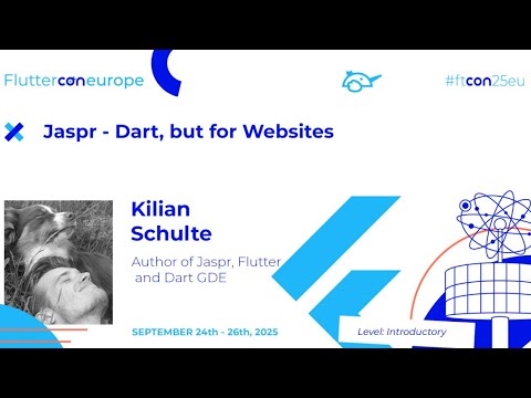Jaspr - Dart, but for Websites - Kilian Schulte | Fluttercon EU 2025