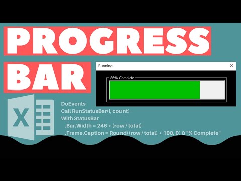 Excel VBA Macro: Progress Bar While Macro is Running (UserForm)