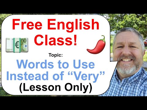 Let's Learn English! Topic: Words to Use Instead of "Very" ππΆπΆοΈ (Lesson Only)