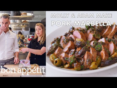 Molly and Adam Make Pork Marbella | From the Test Kitchen | Bon Appétit