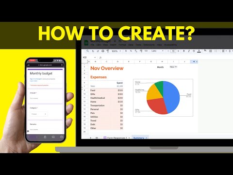How to create Expense Tracker on Google Sheets linked to Google Form | Full Tutorial + Free template