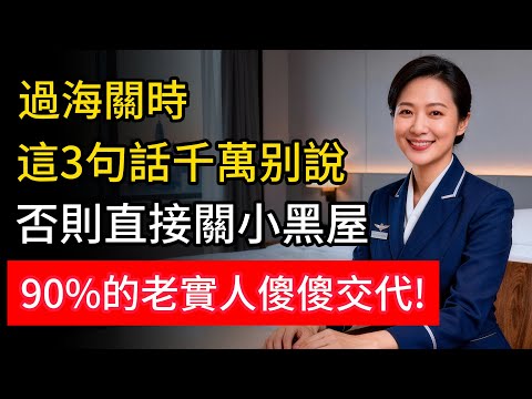 出国探亲时，这3种回答千万别提！否则立刻遣返禁入！太多长辈实在话吃大亏！#海關 #遣返 #出入境 #海外旅遊