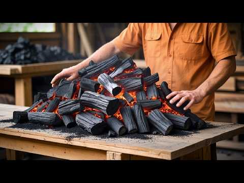 Amazing Woodturning – Fancy Product Crafted from Burning Wood and Charcoal