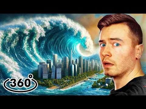 WASSER TSUNAMI zerstört die STADT in 360°!