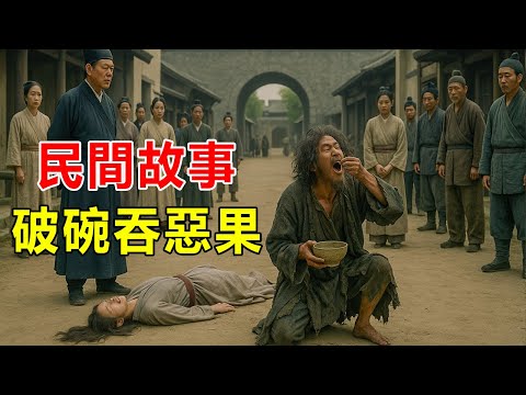民間故事：瘋乞丐手持破碗當街吞食穢物，誰知他曾是豪門贅婿！只因沈迷賭博，他竟餵母喝草水、掐死懷孕發妻，豈料亡妻死而復生，公堂之上讓他嚇破了膽