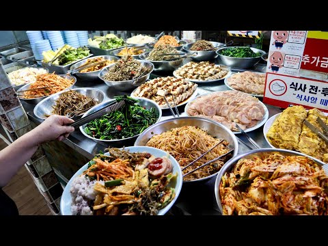 “보고도 믿기 힘든? 두 사람이서 매일 25가지 요리를~” 집밥 생각날때 좋은 한식 뷔페 Korean Buffet Cooking, korean street food