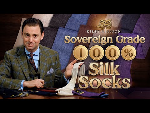 The Most Luxurious Men’s Dress Socks In the World?!? 100% Silk Over-the-Calf Dress Socks