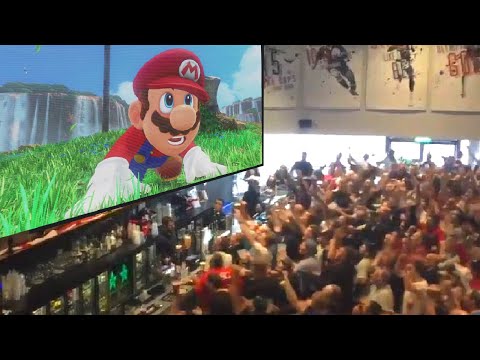 Doing a Mario Speedrun in a bar to impress strangers
