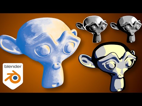Quick toon shader effects, NPR - Blender tutorial