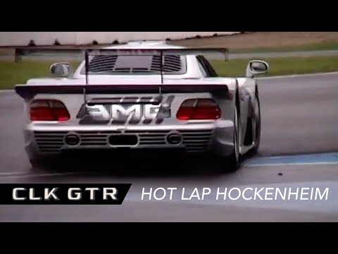 Mercedes CLK GTR - burn-out and hot lap around Hockenheim - AMG V12 sound