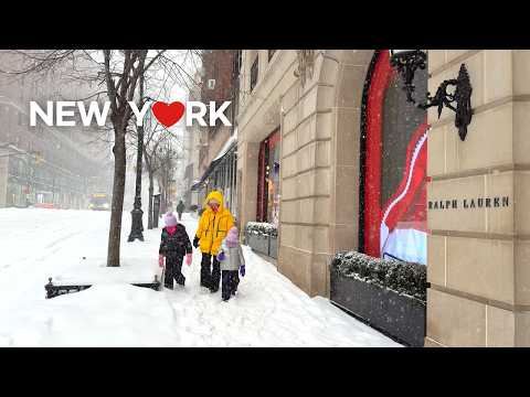 [4K] 🇺🇸 New York City’s Biggest Snowstorm of 2026 ❄️⛄ | Manhattan Snow Walk