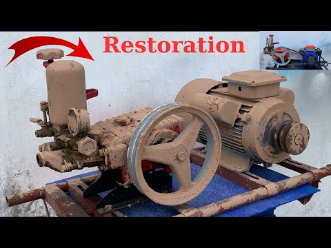 Genius Craftsman Restoration Old, Damaged High Pressure Car Wash Water Pump Back to Like New