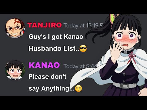 If Tanjiro got Kanao Husbando List | Demon Slayer discord server