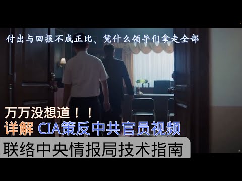 万万没想到｜详解CIA策反中共官员视频｜安全联络中情局实用指南（今日无广告）