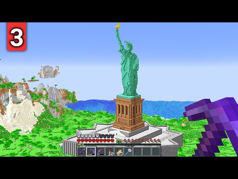 24 Hours To Build The Statue Of Liberty in Minecraft