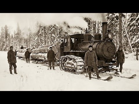 The 20-Ton Iron beast That Hauled America’s Timber In Snow