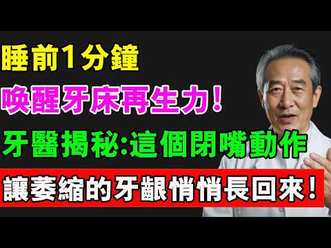 牙齦萎縮的剋星找到了，牙醫揭秘：這個閉嘴動作，睡前一分鐘，讓牙肉重回粉嫩！#牙齦 #牙齒健康 #牙齒保健 #養生 #中老年生活