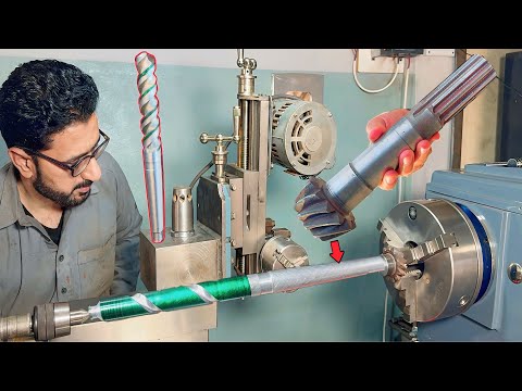 Making a powerful drill pinion which is an amazing process on a hard metal drill bit lathe machine