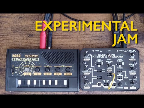 Kastle 2 WAVE BARD Experimental jam #1 (with KORG monotron delay)