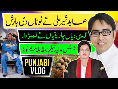 عابد شیر علی تے نوٹاں دی بارش | السی دیاں چار پنیاں تے لمبڑدار | Punjabi Vlog