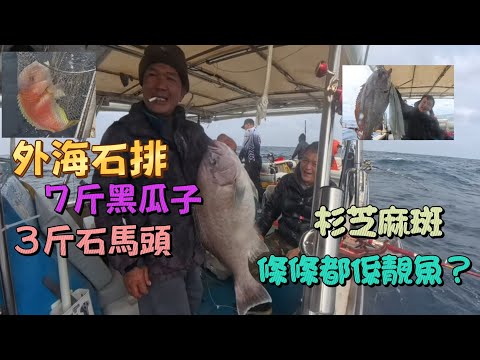香港外海大石排船釣●話你知黑瓜子食咩餌●Jigging●搖籠●條條都係靚魚