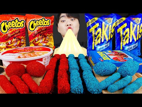 SMR MUKBANG | TAKIS RICE CAKE Tteokbokki, Fire Noodles, cheese stick, hot dog recipe ! eating