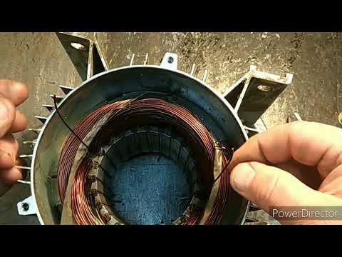 Электродвигатель с компрессора.Однофазная обмотка.