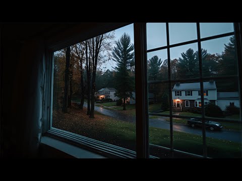 Gloomy Fall Rain In Forks, Washington🍂🌧️Calm Rain Ambience For Reading, Sleeping, Etc.