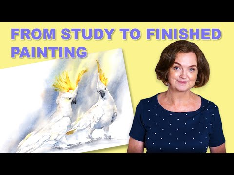 How to Paint Beautiful Watercolour Cockatoos